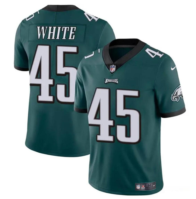 Men's Philadelphia Eagles #45 Devin White Green Vapor Untouchable Limited Stitched Football Jersey